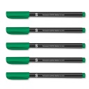 Fineline 0,4 mm DVD fóliové pero Green Set x5