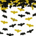 Fóliové konfety Halloween Bats zlatá a čierna