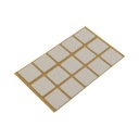 Plsťová podložka, štvorcová plsť 28x28mm (15 ks) Biela
