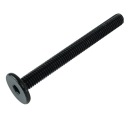 10x skrutka s plochou hlavou M6 x 60 mm, čierna metrická skrutka na nábytok