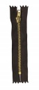 Nerozoberateľný kovový zips, čokoládový, 16 cm