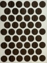 Čiapky na nábytok samolepiace 14mm - orech (2620) - 50 ks.