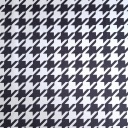 Poťahová látka velúrová potlač geometrický materiál Houndstooth čierna a biela