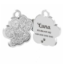 ID tag Golier tag Paw for Dog Cat GRAVÍROVANIE MENA