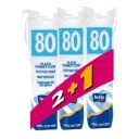 Bella Kozmetické podložky okrúhle 80 ks 2+1