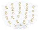 Communion Balloons HEARTS White with Gold Print IHS Communion COMMUNION 25 ks.