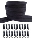 Špirálový zips 3 mm zips ČIERNA 10 metrov + 20 zipsov