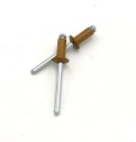 Trhacie nity s plochou hlavou al/st 4x8 RAL 8003 zlatý dub 100 ks