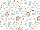 Flanelová plienka 40x80 Rabbit Blue