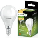 LED žiarovka E14 Ball P40 8W = 60W 806lm 3000K Teplá CCD 180° LUMILED