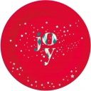 Joy červené papierové taniere na teplé a studené jedlá 18 cm 6 ks.