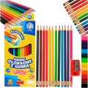 Ceruzkové pastelky s gumou + strúhadlo 12 ks