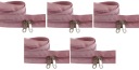 Špirálový zips 5 mm zips DIRTY PINK 5 metrov + 10 zipsov