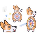 ŠÍPKOVÁ HRA SO VELKÝM CORGI NA VELCRO HÁDZANIE GULIČIEK NA CIEĽ ZACIELEŤ NA VELCRO