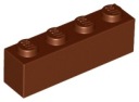 LEGO 3010 BRICK 1x4 hnedá NOVINKA (2g)