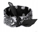 Šatka Bandana Šatka Šatka na hlavu Dámska pánska bavlna čierna