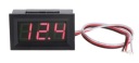 VOLTMETER 4,5-30VDC V PÚDE, TRI VODIČE (NAPÁJANIE + MERANIE), ČERVENÝ