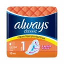 VŽDY Classic Normal hygienické vložky, krídelká, 10 ks