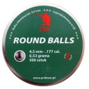 Olovené guľôčky okrúhle 4,5 mm bal. 500 kusov kal.177