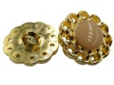 20mm Zlaté gombíky 12 kusov, ZLATÁ farba K236 15010