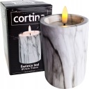 Dekoratívna sviečka na batérie 10 cm, farba Grey Marble, LED až 30 dní