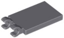LEGO PLATE 2X4 C SIVÁ S HÁČKAMI 30350b - 2 KS