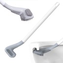 flexibilná silikónová WC kefa na kúpeľňové WC, háčik, malá, účinná