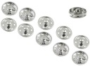 Prišité kovové patentky 10mm / 6 sád STRIEBORNÁ