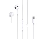 XO klasické káblové slúchadlá do uší EP74 USB-C, biele, odolné