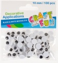 DEKORATÍVNA OZDOBA SAMOLEPIACE OČI 10mm