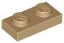 LEGO ELEMENT Tanier 1 x 2 Dark Tan / dark sand 3023 5 ks NOVINKA