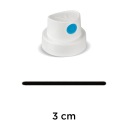 BIELE MODRÁ TRYSKA 3 cm NÁSTREK
