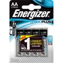 4x alkalická batéria Energizer MAX PLUS AA LR6, hrubé tyčinky