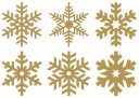 Nálepky SNEHULIENKY 10cm 6ks ZLAT