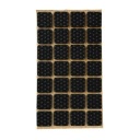 Protišmykové plstené podložky na nábytok, stoličky, čierne, 20x20mm, 28 ks