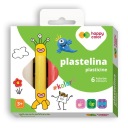 Okrúhla školská plastelína, 6 farieb, Happy Color