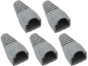 Gumové kryty na zástrčku 8p8c RJ45, sivá, 5 ks.