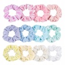 Velúrové scrunchie scrunchie, viacfarebné, na pastelové vlasy, 12 ks