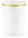 Biele papierové poháre, 6 kusov, 260 ml