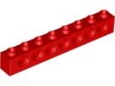 LEGO BRICK Technic x 8 s otvormi červená / červená 3702 2ks NOVINKA