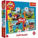 34311 KOCKY PUZZLE 4V1 HASIČ