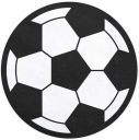 Obrúsky FUTBAL Futbal White Black Birthday Party Fan 20 ks.