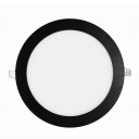 LED PANEL Čierny, Zápustný, Zápustný, 12W, Okrúhly