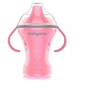 BABYONO Nerozlievací pohár, tvrdý výtok, ružový - 260 ml