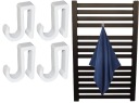 4x VEŠIAK ÚCHYKOVÝ HÁK NA RADIÁTOR BIELE RADIÁTOR profil 1x3cm NEODPADNE