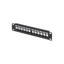 Patch panel RACK 10'' pre keystone konektory PP10-12/K