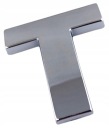 G8E38 ZNAK PÍSMENO CHROMOVANÉ PÍSMENO T t VEĽKÉ 5,6 cm