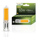 LED KAPSULOVÁ žiarovka MINI G9 5W = 50W 230V 3000K Teplá farba GLASS COB