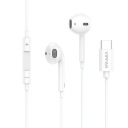Káblové slúchadlá do uší Vipfan M14, USB-C, 1,1 m biele