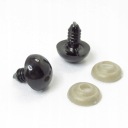 Oči bezpečné pre hračky * 2 páry * 12 mm * čierna